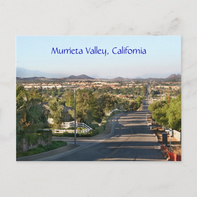 Postal Valle de Murrieta, California (Anverso)