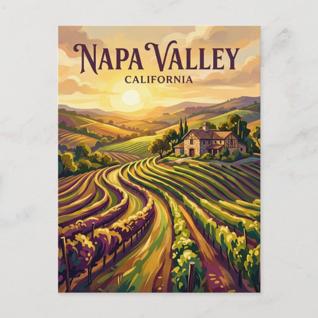Postal Valle de Napa California (Anverso)