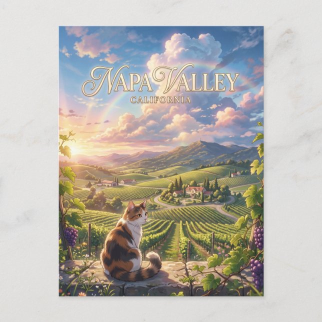 Postal Valle de Napa California (Anverso)