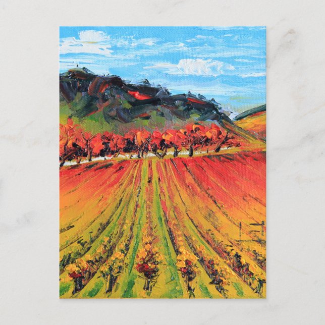 Postal Valle de Napa por Lisa Elley (Anverso)