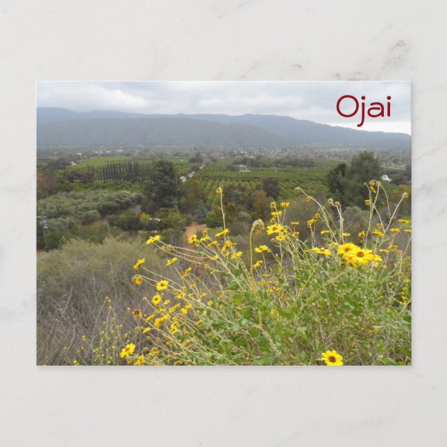 Postal Valle de Ojai, California (Anverso)