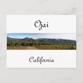 Postal Valle de Ojai con nieve
