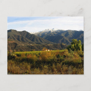 Postal Valle de Ojai con nieve