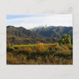 Postal Valle de Ojai con nieve