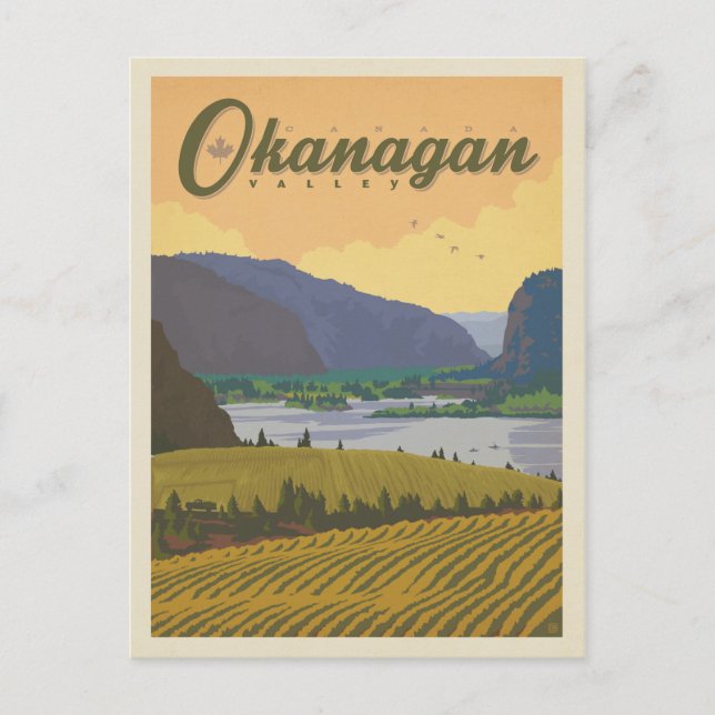 Postal Valle de Okanagan | Canadá (Anverso)