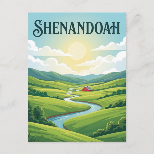 Postal Valle de Shenandoah (Anverso)