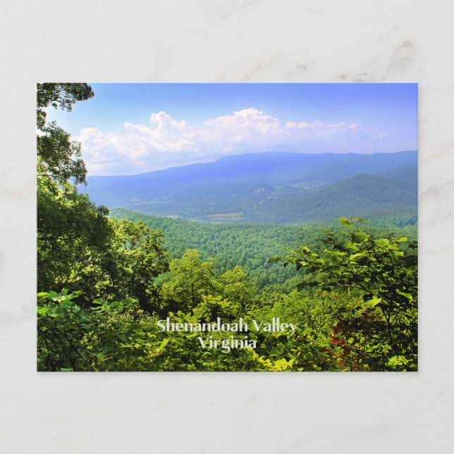 Postal Valle de Shenandoah, Virginia (Anverso)