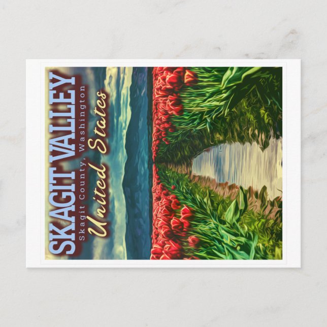 POSTAL VALLE DE SKAGIT - CAMPOS DE TULIP - WASHINGTON DE  (Anverso)