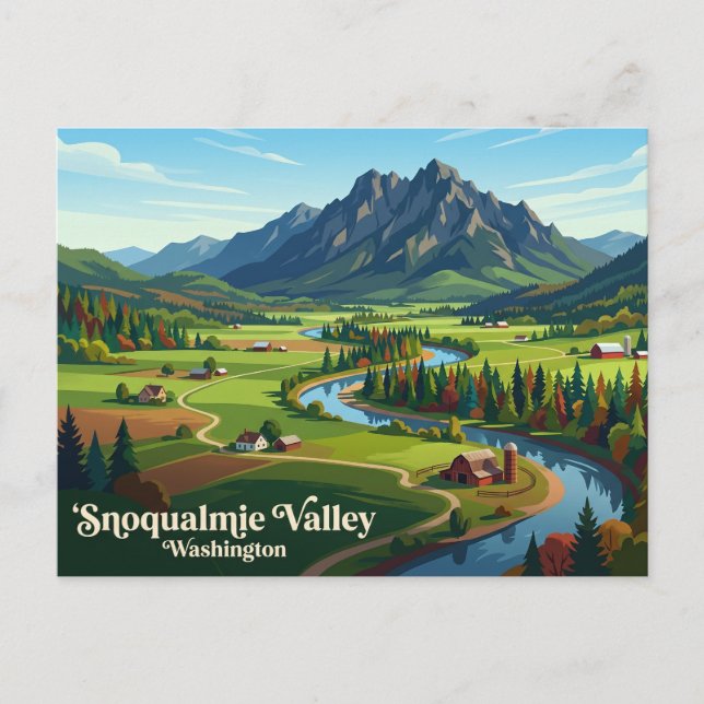 Postal Valle de Snoqualmie EE. UU. (Anverso)