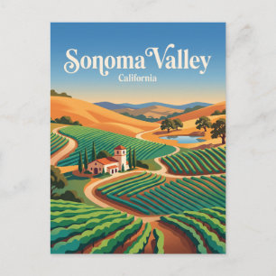 Postal Valle de Sonoma California