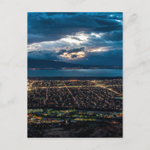 Postal Valle De Utah Y Provo En Sunset