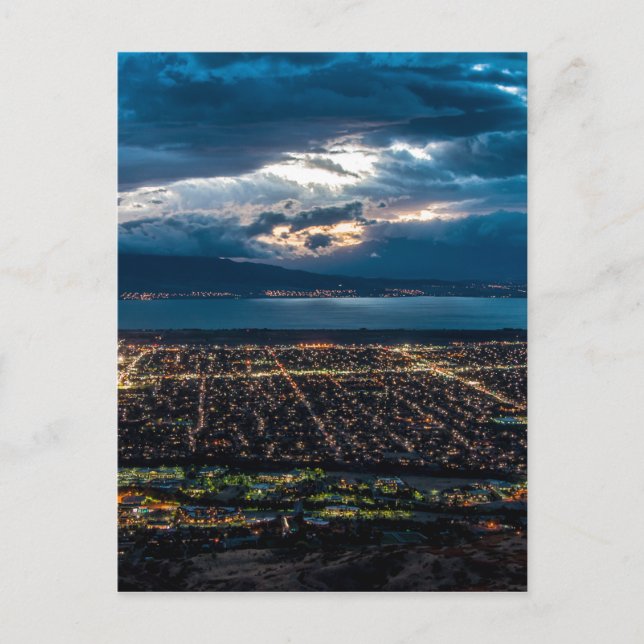 Postal Valle De Utah Y Provo En Sunset (Anverso)