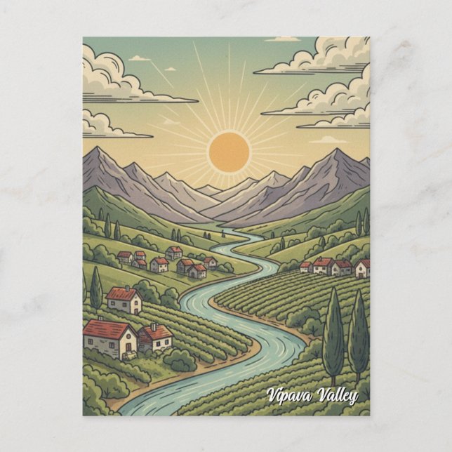 Postal Valle de Vipava, Eslovenia (Anverso)