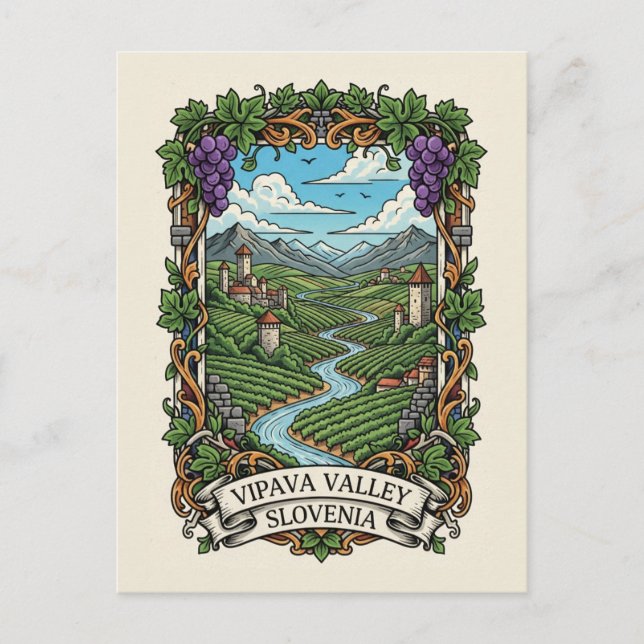 Postal Valle de Vipava, Eslovenia (Anverso)