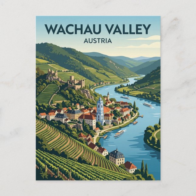 Postal Valle de Wachau Austria (Anverso)