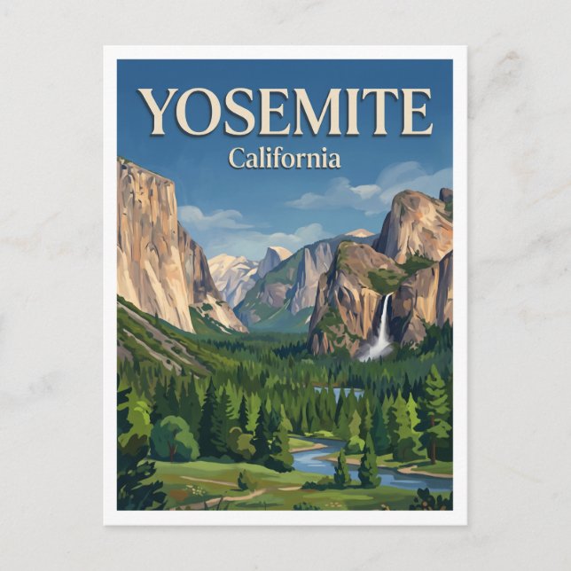 Postal Valle de Yosemite (Anverso)
