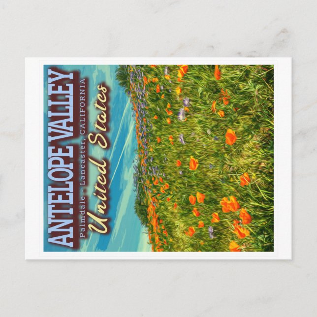 POSTAL VALLE DEL ANTELOPE - CALIFORNIA EE.UU. - PAPAS DE  (Anverso)