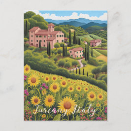 Postal Valle del Girasol de Toscana | Viajes a Italia | A