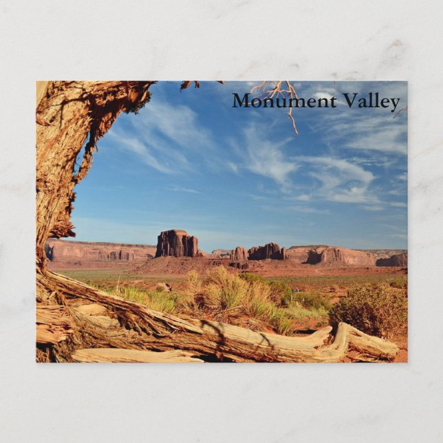 Postal - valle del monumento (Anverso)
