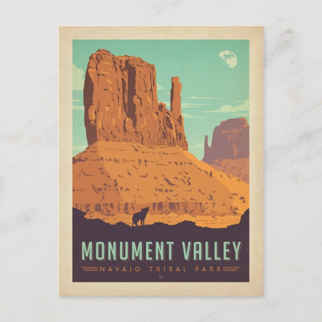 Postal Valle del Monumento | Parque tribal Navajo (Anverso)