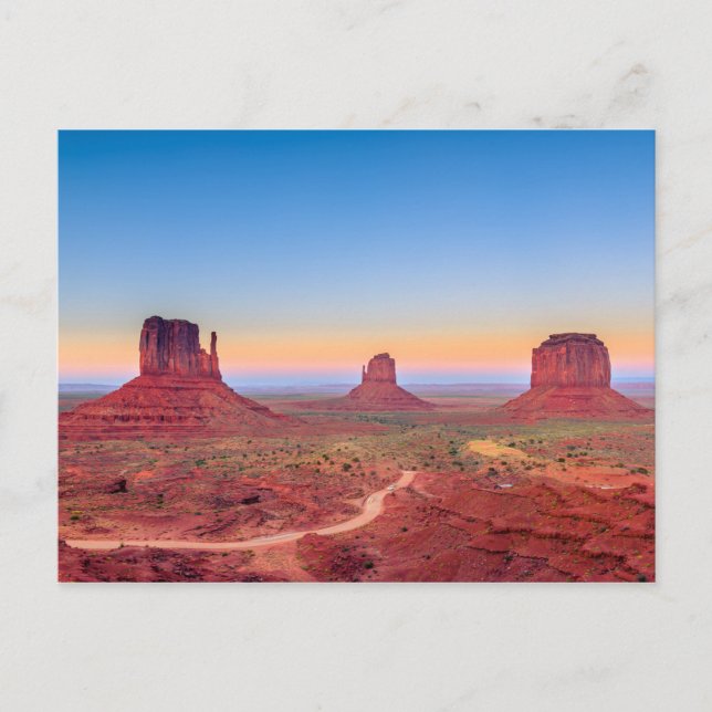Postal Valle del Monumento Utah Arizona Atardecer (Anverso)