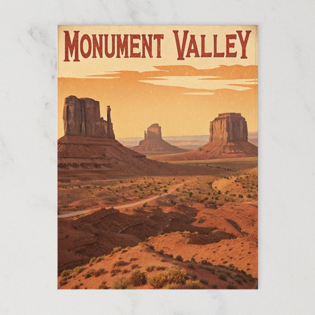 Postal Valle del Monumento: Vista del Desierto Retro (Subido por el creador)