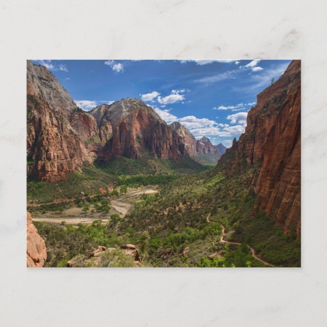 Postal Valle en el Parque Nacional de Zion (Anverso)