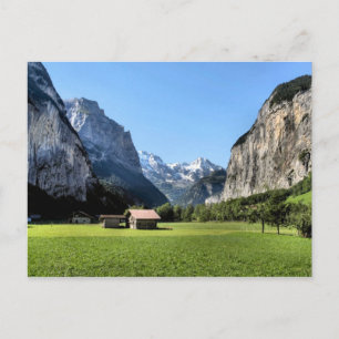 Postal Valle glacial de Lauterbrunnen