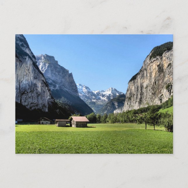 Postal Valle glacial de Lauterbrunnen (Anverso)