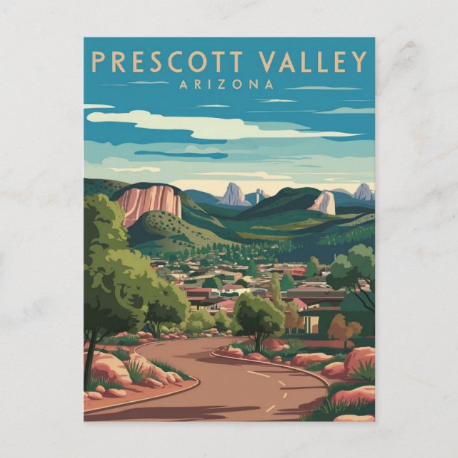 Postal Valle Prescott, Arizona (Anverso)