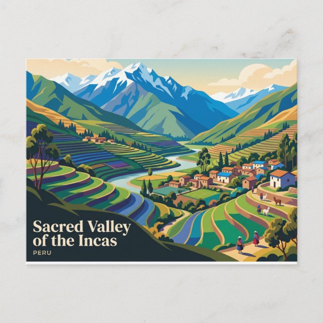 Postal Valle Sagrado de los Incas Perú (Anverso)