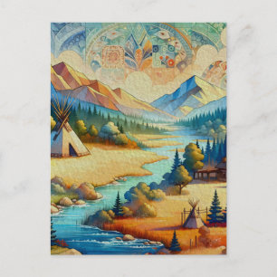 Postal Valle Sagrado - Paisaje tribal nativo americano