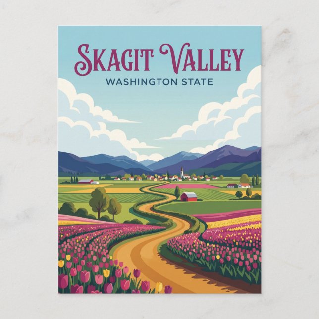 Postal Valle Skagit EE. UU. (Anverso)