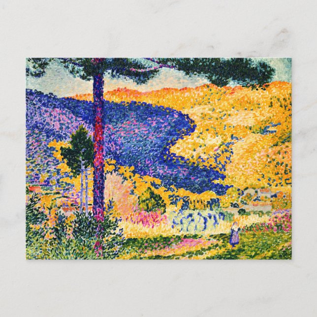 Postal Valle vintage con pintura de abeto (Anverso)