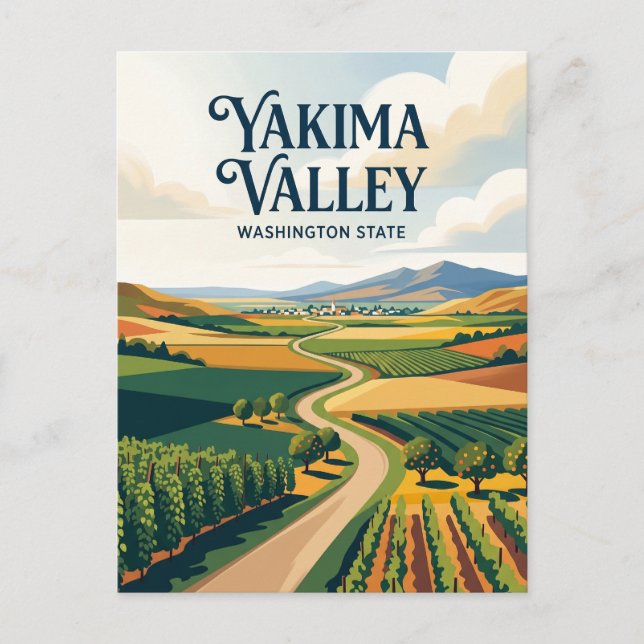 Postal Valle Yakima EE. UU. (Anverso)