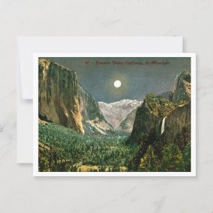 Postal Valle Yosemite de Moonlight en los años 1910