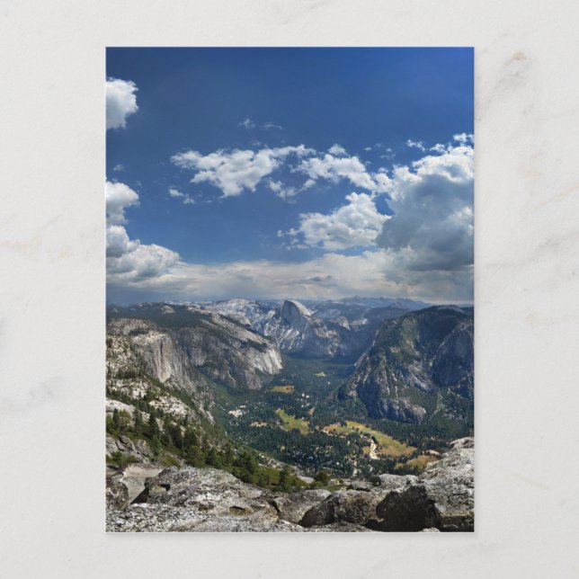 Postal Valle Yosemite y media casa de Eagle Peak (Anverso)