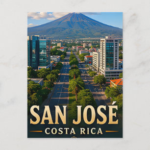 Postal Valles Verdes de San José y Belleza Costarricense