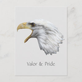 Postal Valor de águila calva y personalizable del Orgullo