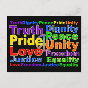 postal Valores del arco iris