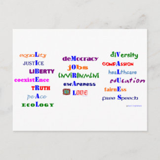 Postal Valores morales liberales