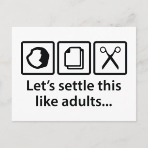 Postal Vamos a arreglar esto como adultos...