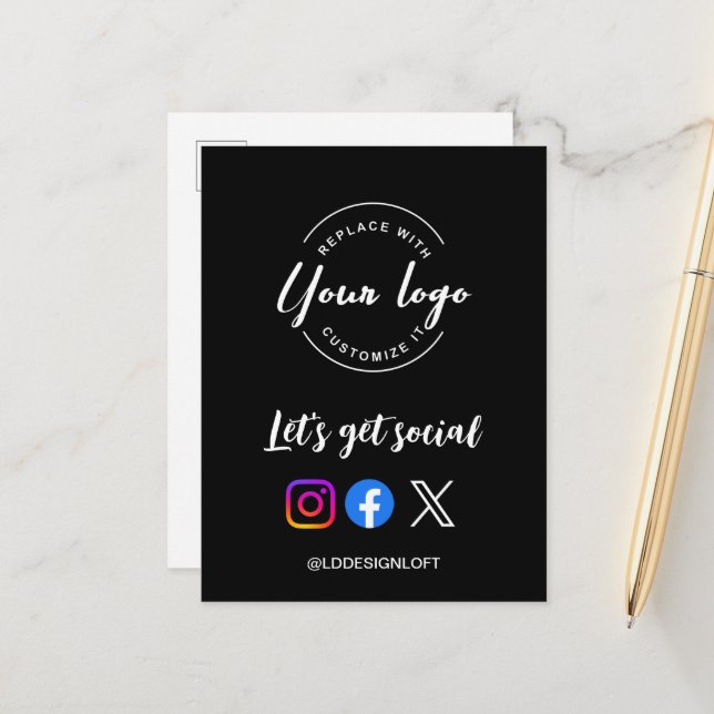 Postal Vamos a conseguir promoción social de sitios web d (Anverso/Reverso In Situ)