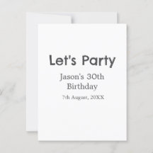 Vamos a festejar cumpleaños 30 feliz simple gris n