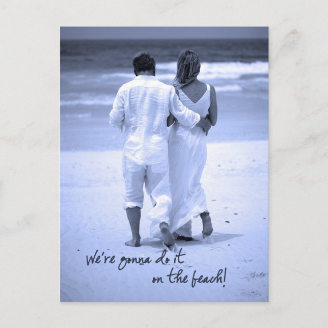 Postal ¡Vamos a hacerlo en la playa! (Anverso)