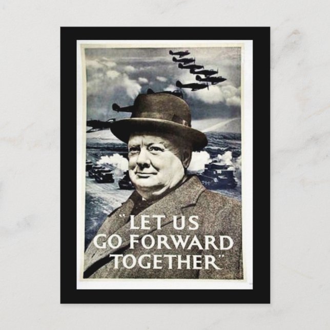 Postal Vamos A La Guerra (Anverso)