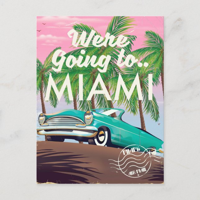 Postal Vamos a Miami (Anverso)