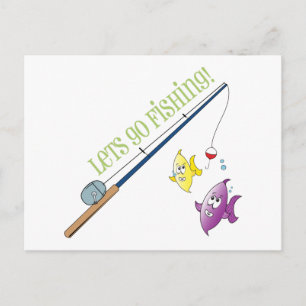 Postal Vamos a pescar