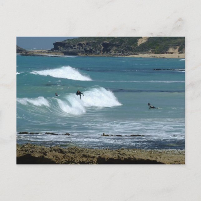 Postal ¡Vamos a surfear! (Anverso)