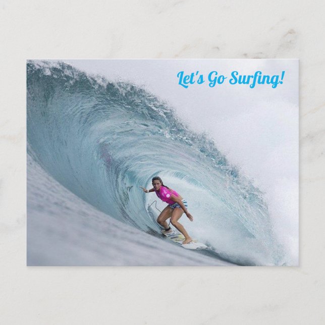 Postal Vamos a Surfear (Anverso)